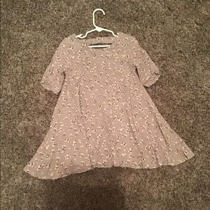 Gray dress with flowers